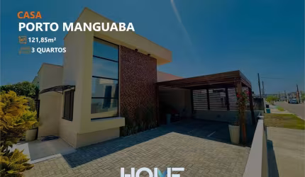 LINDA CASA NO PORTO MANGUABA - Com 3 quartos - completa de armários