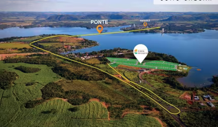 Lançamento lotes em condomínio fechado em Rifaina-SP, Condomínio Portal do Lago, lazer completo, lote com 360 m2, clube na beira da água