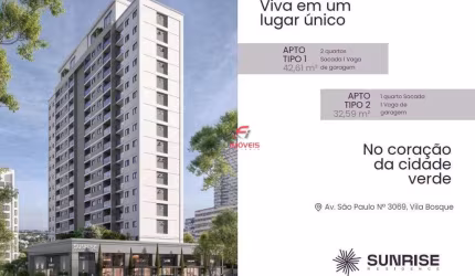 CONDOMÍNIO STUDIOS VERTICAL - SUNRISE RESIDENCE - VILA BOSQUE - AO LADO DO PARQUE DO INGÁ