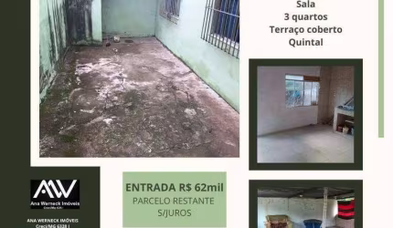 Casa com 3 dormitórios à venda, 120 m² por R$ 62mil de entrada - Lourdes - Juiz de Fora/MG