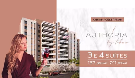 Apartamentos em Authoria By Tebas com 3 e 4 dormitórios 3 e 4 suítes 2 e 3 vagas excelente localização - Jundiaí COD. 28171
