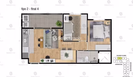 Apartamento NA PLANTA à venda, Vila Humaitá, Santo André, SP