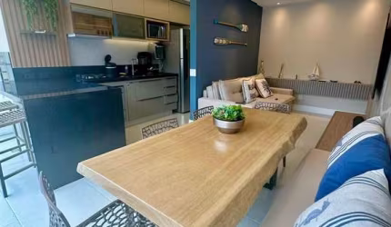 Apartamento dois dormitórios Toninhas mobiliado e decorado