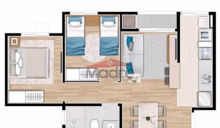 Apartamento com 2 quartos à venda na Rua Monsenhor Ivo Zanlorenzi, 5145, Ecoville, Curitiba, 44 m2 por R$ 445.000