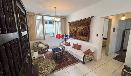 Apartamento Mobiliado com 1 Dormitório de Frente para a Praia em Santos