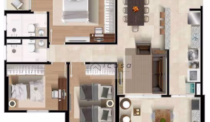 Apartamento com 3 dormitórios à venda, 83 m² por R$ 625.000,00 - Jardim Pereira do Amparo - Jacareí/SP