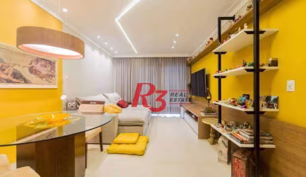 Apartamento com 3 dormitórios à venda, 124 m² por R$ 1.950.000,00 - Boqueirão - Santos/SP