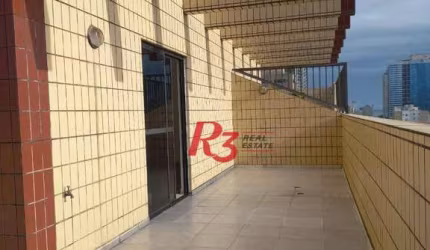 Cobertura com 1 dormitório à venda, 166 m² por R$ 979.000,00 - Aparecida - Santos/SP