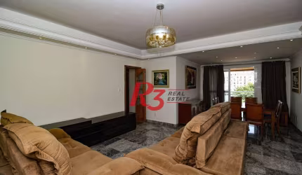 Apartamento para alugar, 136 m² por R$ 9.334,75/mês - Boqueirão - Santos/SP
