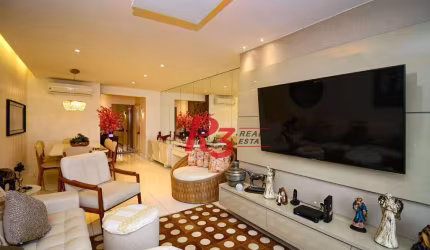 Apartamento Impecável, 3 dormitórios com suite e Lazer, 124 m² por R$ 1.300.000 - Embaré - Santos/SP