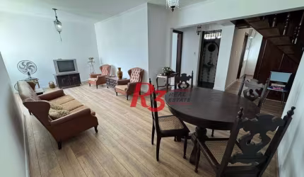 Apartamento Duplex para alugar, 179 m² por R$ 6.832,00/mês - Gonzaga - Santos/SP