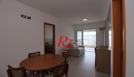 Apartamento com 1 dormitório para alugar, 66 m² por R$ 6.000,00/mês - Vila Rica - Santos/SP