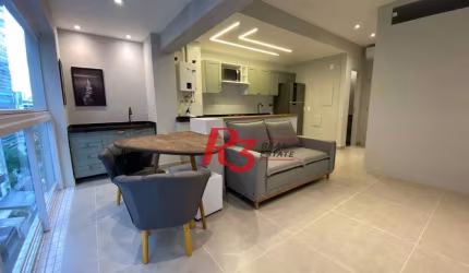 Apartamento com 2 dormitórios à venda, 57 m² por R$ 870.000,00 - Gonzaga - Santos/SP