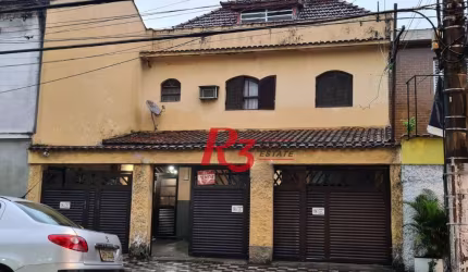 Sobrado com 4 dormitórios à venda, 291 m²  - Encruzilhada - Santos/SP