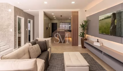 Casa de luxo em condomínio: 3 quartos, 3 suítes, 5 banheiros, 2 vagas, Rio de Janeiro-RJ, Vargem Pequena - 202m².