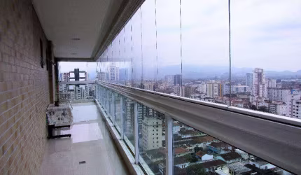Apartamento com 3 dormitórios para alugar, 178 m² por R$ 18.000,00/mês - Gonzaga - Santos/SP