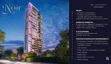 TORRE NOIR – 2 Suítes, 2 Vagas e Lazer Completo na Rua Curuçá