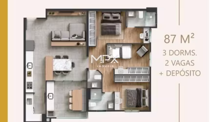 Apartamento com 3 quartos à venda na Vila Rezende, Piracicaba  por R$ 810.741