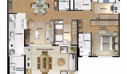 Apartamento com 2 dormitórios à venda, 96 m² por R$ 1.168.000,00 - Vila Andrade - São Paulo/SP