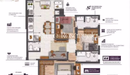 APARTAMENTO ANDAR ALTO PARA VENDA NO WONDER, SOL DA MANHÃ.
