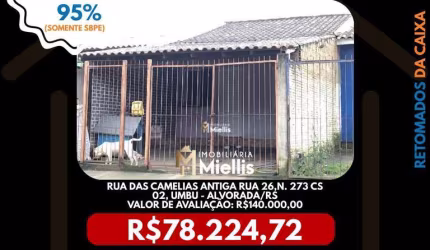Imóvel Retomado CAIXA no bairro UMBU em Alvorada - OPORTUNIDADE ÚNICA!