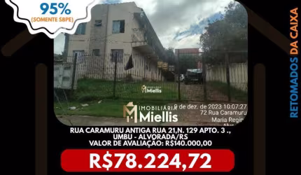 Imóvel Retomado CAIXA no bairro UMBU em Alvorada - OPORTUNIDADE ÚNICA!