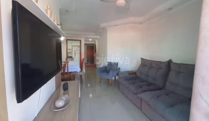 Apartamento linear, 3 quartos, mobiliado, Passagem - Cabo Frio