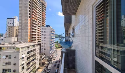 Apartamento Mobiliado para Locação,  Vista Mar, Sacada - Ponta da Praia, Santos