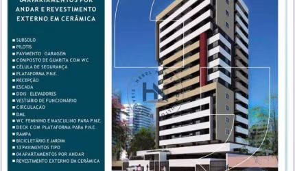 Apartamento com 3 dormitórios à venda, 80 m² por R$ 948.000,00 - Jatiúca - Maceió/AL