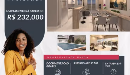 Apartamento à venda em Marília-SP, no bairro Palmital: 2 quartos, sala, banheiro, garagem - 50m² de área. Confira!