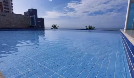 Apartamento Alto Padrão mobiliado 2 dorm/ uma suíte, sacada gourmet vista mar - próximo ao centro de Mongaguá/SP