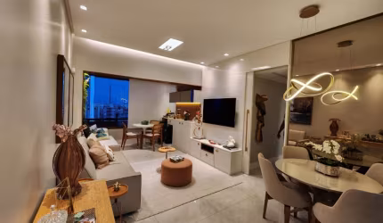 Apartamento a venda em alphaville 1 com 2 quartos mobiliado nascente e gabinete