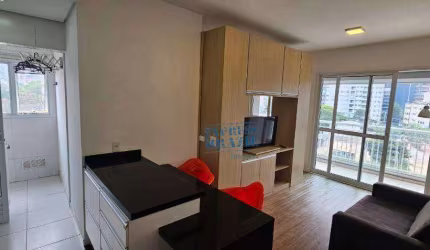 Excelente localização na divisa do Brooklin c/ Vila Olímpia - Mobiliado, 1 dorm, 1 vaga - lazer - Agende sua Visita!!!