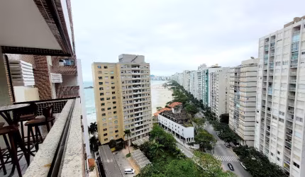 Apartamento com vista mar à venda, 3 quartos, 2 suítes, 2 vagas, Pitangueiras - Guarujá/SP