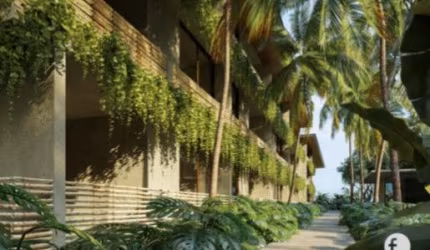 Apartamentos quarto e sala em complexo beira-mar da Paradisíaca praia de Tatuamunha