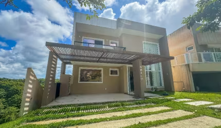 Casa 4/4 suítes | Alphaville Litoral Norte 2 | Decorada | Vista para Reserva