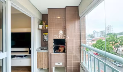 Apartamento Porteira fechada com 65m, 2 quartos (1 suíte) e varanda gourmet
