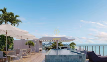 Apartamentos térreo com piscina privativa e pé na areia  no Bessa - AP1410