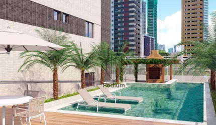 Apartamentos em condomínio Club com varanda / sacada gourmet no bairro do Brisamar - AP2332