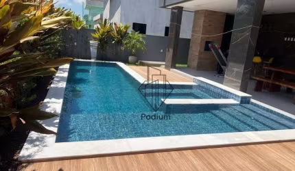 Casa de porteira fechada com sobrado e piscina privativa em condomínio fechado no Alphaville/PB Bayeux - CA0120