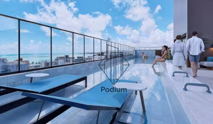 Apartamentos com varanda / sacada  a 400m da praia de Intermares - AP2078