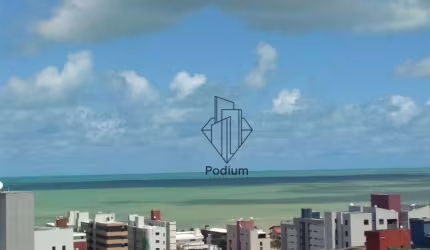 Cobertura duplex com área de lazer privativa e vista para o mar no Bessa -CO0238.