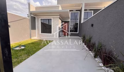 Casa com 03 quartos, Eucaliptos, FAZENDA RIO GRANDE - PR com excelente acabamento.