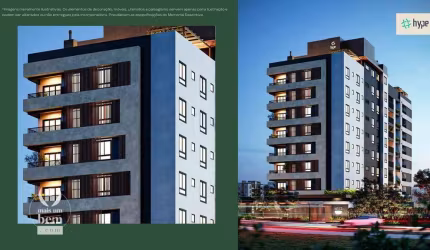Apartamento 61 m² com 2 quartos sendo 1 suíte à venda por R$ 615.900 - Bacacheri - Curitiba/PR