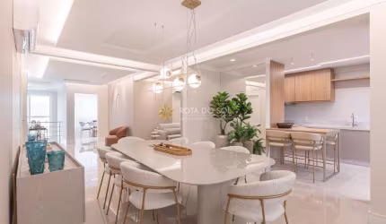 Villa Toscana cobertura mobiliada 4 suítes e 2 vagas na Meia Praia
