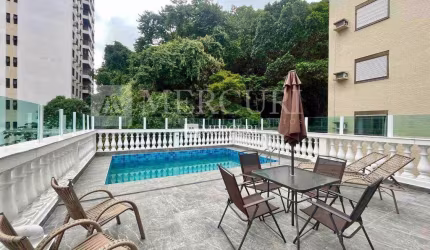 Cobertura Penthouse Reformada à Venda no Guarujá – Praia das Pitangueiras, 3 Quartos e Terraço com Piscina