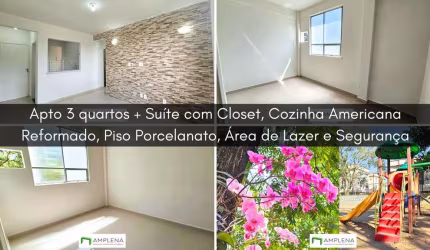 OPORTUNIDADE!! Apartamento Reformado, 3 quartos sendo 1 suíte com Closet! Cozinha Americana. À venda na Portuguesa - Rio de Janeiro/RJ