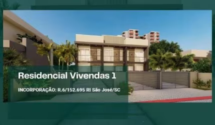 Novo loteamento Vivendas,  2 suítes, 3 banheiros e 2 vagas - À venda no bairro Areias/São José