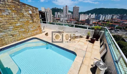 Cobertura com 3 quartos, Gonzaga, Santos - R$ 1.8 mi, Cod: 1087