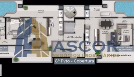 Cobertura com 3 quartos à venda na Rua Capitão Romualdo de Barros, --, Carvoeira, Florianópolis por R$ 1.320.000